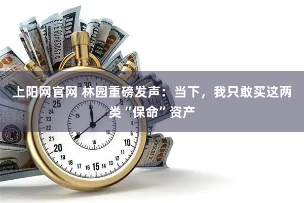 上阳网官网 林园重磅发声：当下，我只敢买这两类“保命”资产